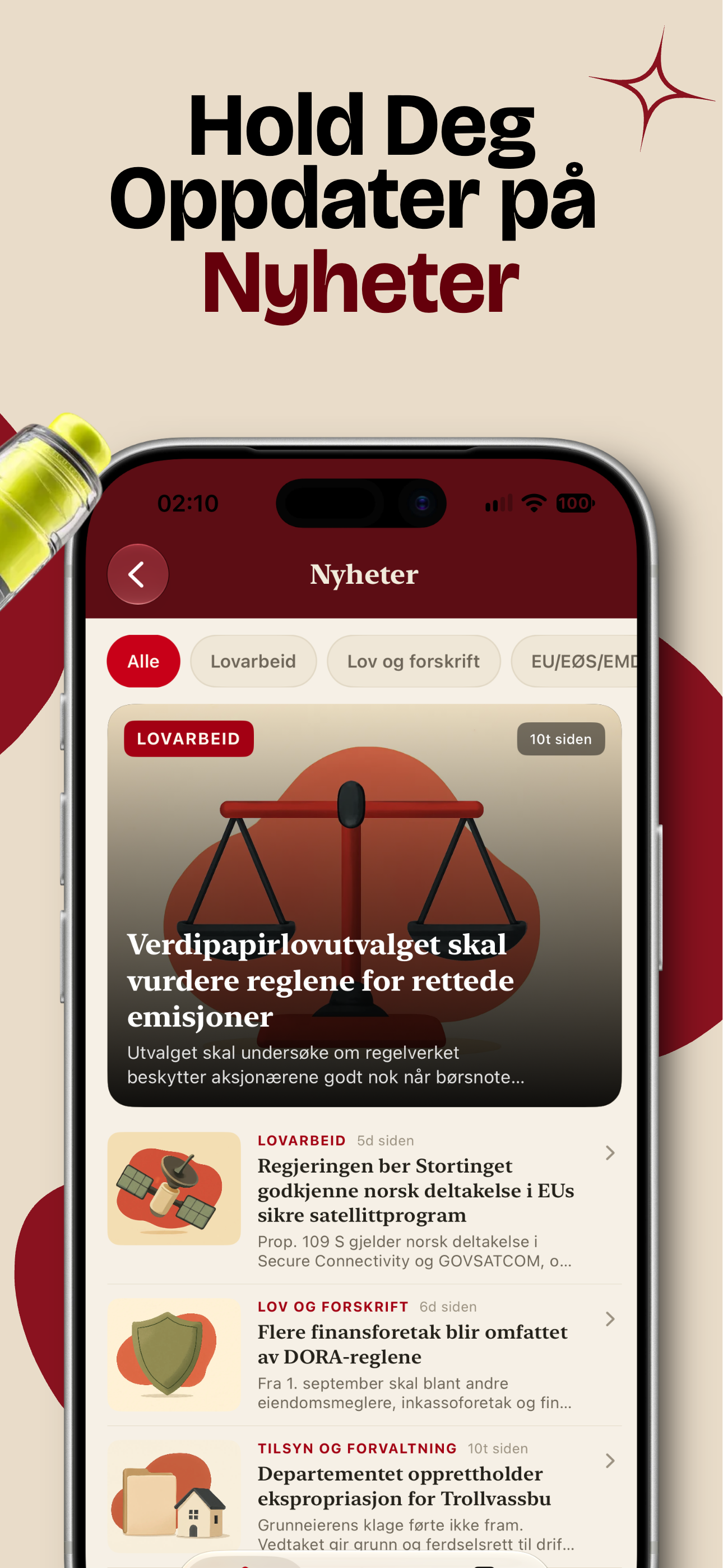 Juridiske nyheter i Lovsamling